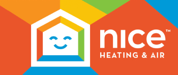 Nice Heating & Air Logo with multi colored background